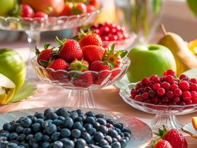 Фрукты и ягоды к празднику 8 марта