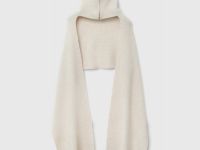 Шарф с воротником на молнии, Бежевый