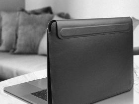 Чехол для ноутбука WIWU Skin New Pro II PU Leather Sleeve для Apple MacBook Pro 14 (2021) (черный)