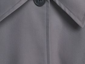 Однобортный длинный плащ, Серый