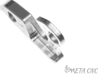 Держатель заднего переключателя "петух" Meta №4 фрезерованный (серебристый)