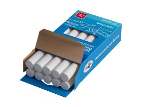 Мелки белые Гамма 10 шт., мягкие, круглые, картонная коробка