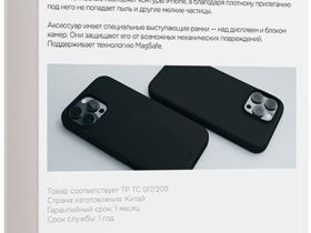Клип-кейс VLP Aster для Apple iPhone 16 Pro Max с MagSafe Чёрный