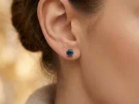 Пусеты из серебра с топазами э0609пс11250370