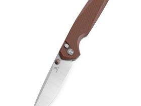 Складной нож Bestechman Velix, сталь 14C28N, рукоять G10, коричневый