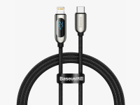 Кабель Baseus Display Fast Charging 20W (Type-C) на (Lightning) (CATLSK-01) 100см нейлоновая оплётка (черный)