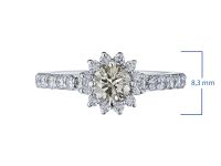 Кольцо из белого золота с бриллиантами э4001кц04201506