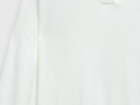 Джемпер поло из пряжи с ангорской шерстью, Белый