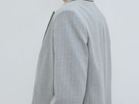 Однобортный жакет из поливискозы, Серый