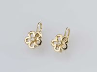 Серьги из желтого золота с бриллиантами э0301сг04210526