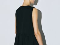 Топ из вискозы с застёжкой, Черный