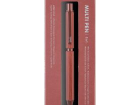 Ручка мультисистемная Rhodia, 3в1 (черный+красный+кар 0,5), корпус Коричневый