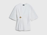 Футболка с брошью, Белый