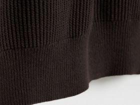Текстурное вязаное поло, Коричневый