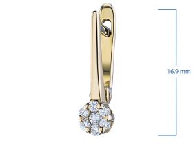 Серьги из желтого золота с бриллиантами э0301сг10134800