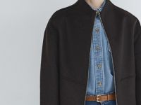 Бомбер из пальтовой ткани, Коричневый