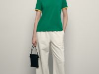 Футболка из хлопка с контрастной окантовкой