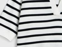 Джемпер с воротником-поло, Белый