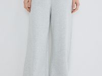 Широкие брюки с эластичным поясом, Серый