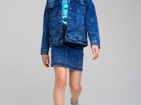 Юбка текстильная джинсовая для девочек