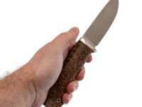 Нож Кроха, сталь M398, рукоять карельская береза