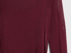 Вязаное платье с поясом, Фиолетовый