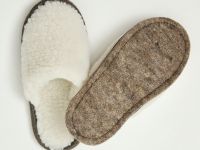 Тапочки шерстяные белые