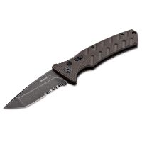 Автоматический складной нож Boker Strike Tanto, сталь AUS-8, рукоять алюминий, Coyote