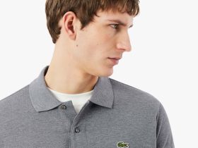 Мужское поло L.12.12 из меланжевой ткани