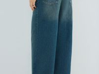 Джинсы со средней посадкой, Синий