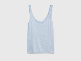 Вязаная майка с кашемиром, Серый