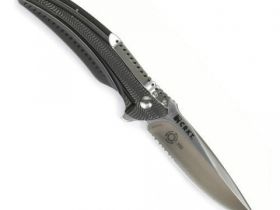 Складной нож CRKT Ripple Charcoal Combo, сталь Acuto 440, рукоять нержавеющая сталь 420J2