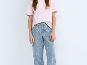 Футболка с аппликацией для девочек, Розовый