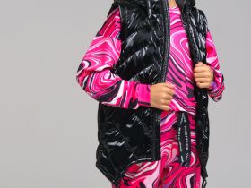 Жилет текстильный с полиуретановым покрытием для девочек