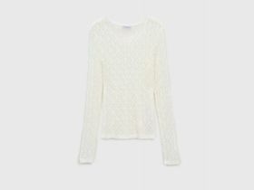 Лонгслив из кружева, Белый