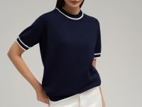 Легкий джемпер с короткими рукавами