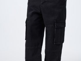 Свободные джинсы-карго, Серый