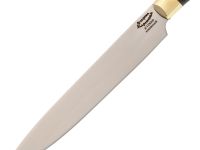 Нож кухонный Универсал-1  Х12МФ, карельская береза, латунь