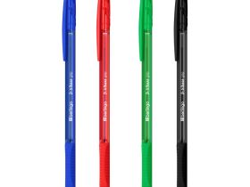 Набор шариковых ручек Berlingo "Tribase grip" 4 шт., 4 цв., 1,0 мм, грип, европодвес