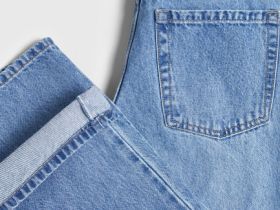 Укороченные джинсы Straight, Голубой