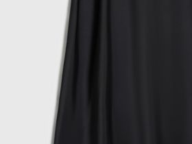 Атласная юбка миди А-силуэта, Черный