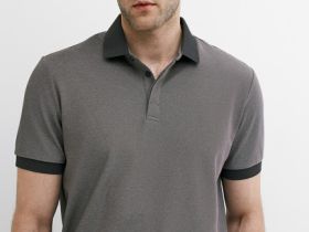 Поло из шелковистого пике, Коричневый