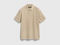 Поло с эффектом стирки, Бежевый