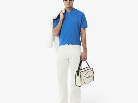 Мужское поло Lacoste из смеси эластичного органического хлопка