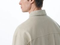 Куртка-рубашка из твила, Бежевый