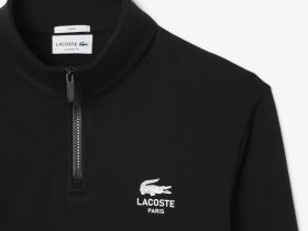Свитшот Lacoste унисекс с застежкой-молнией с высоким воротом