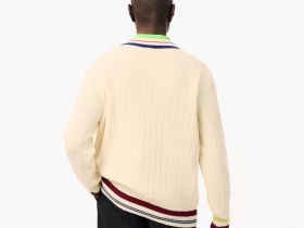 Мужской свитер Lacoste из кардочесаной шерсти