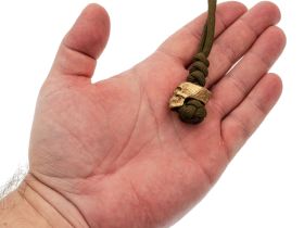 Бусина с темляком Череп Инопланетный, латунь