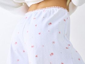 Шорты пижамные из трикотажа пуантель, Белый