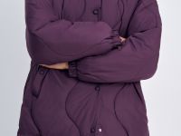 Полупальто утепленное с воротником-стойкой